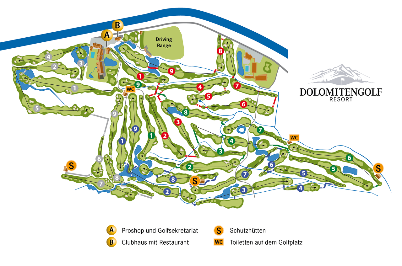 Plan Golfplatz Dolomitengolf